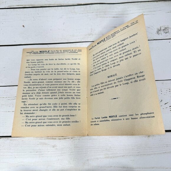 Vintage Le Petit Chaperon Rouge Nestlé Booklet - Little Red Riding Hood - RARE - Picture 6 of 6
